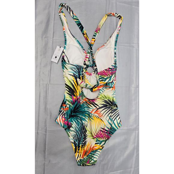 Shade & Shore Size: S (4-6) Tropical Print Swimsuit NWT - Picture 4 of 9